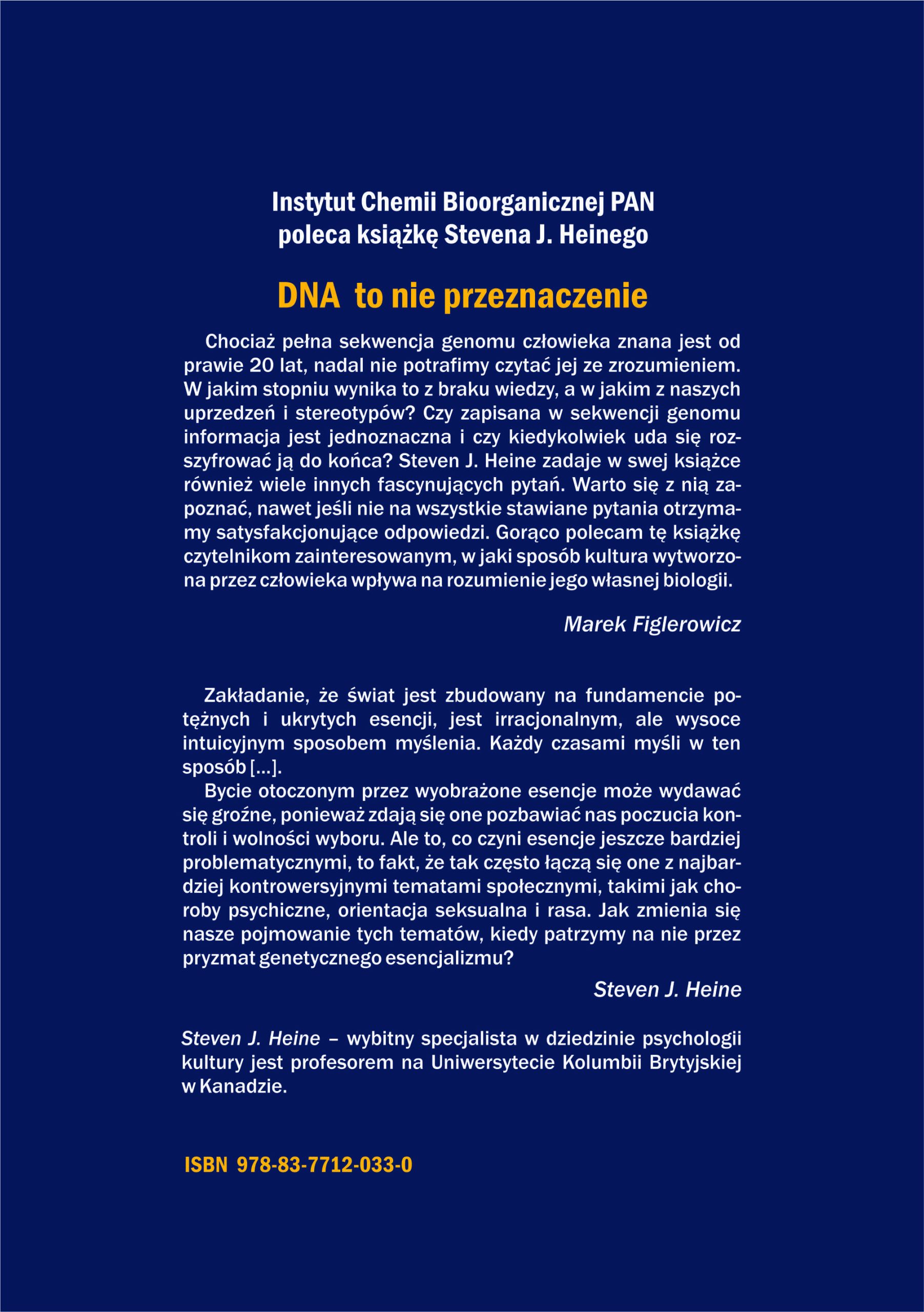 <b>Steven J. Heine,</b><i> DNA to nie przeznaczenie. Niezwykły i zupełnie błędnie rozumiany związek między tobą a twoimi genami</i></b> - obrazek 2