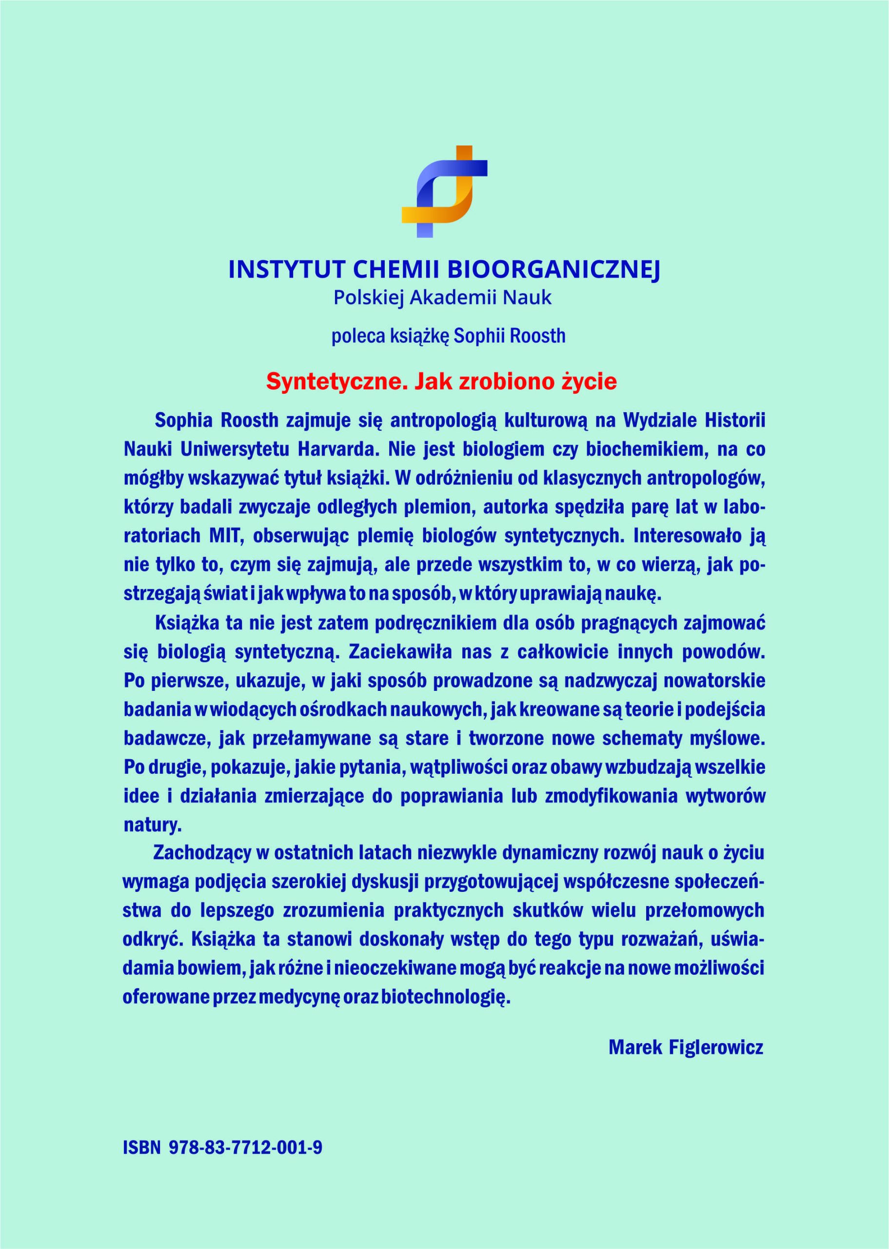 <b>Sophia Roosth,</b> <i>Syntetyczne. Jak zrobiono życie</i> - obrazek 2