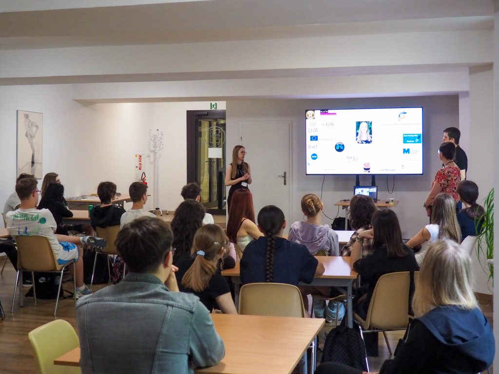 Open Day participants at a short lecture on other research career options
