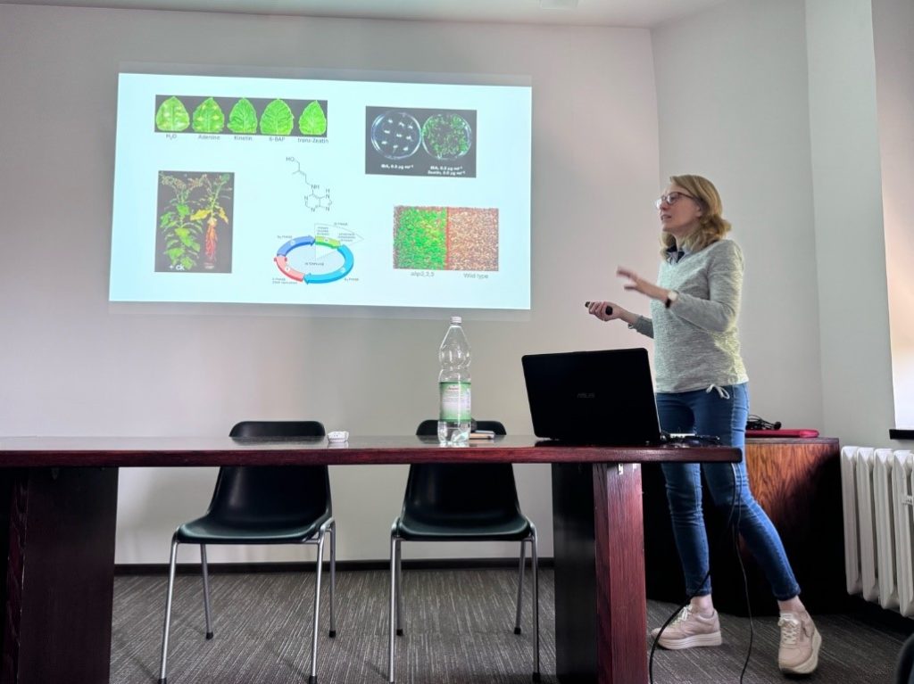 Dr. Klára Hoyerová during the presentation.