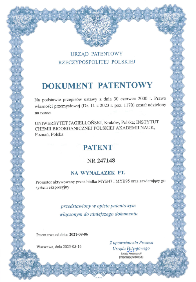 Scan of a Polish patent document - patent number PL 247148