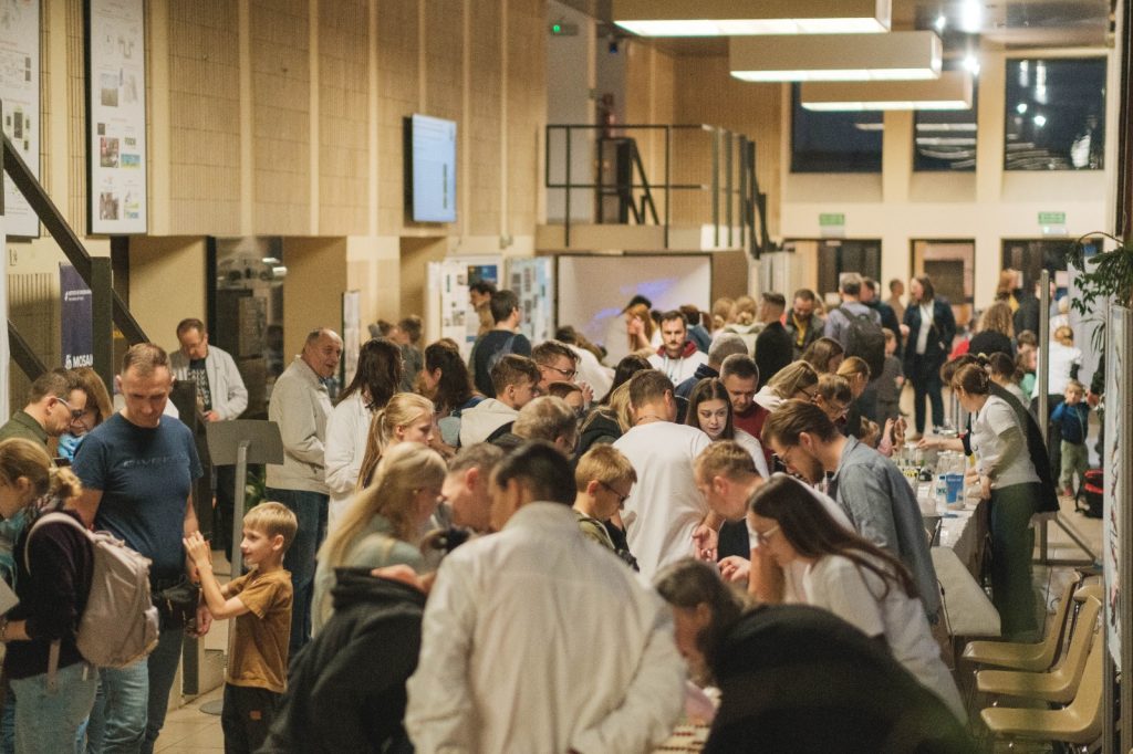Participants at their stations.