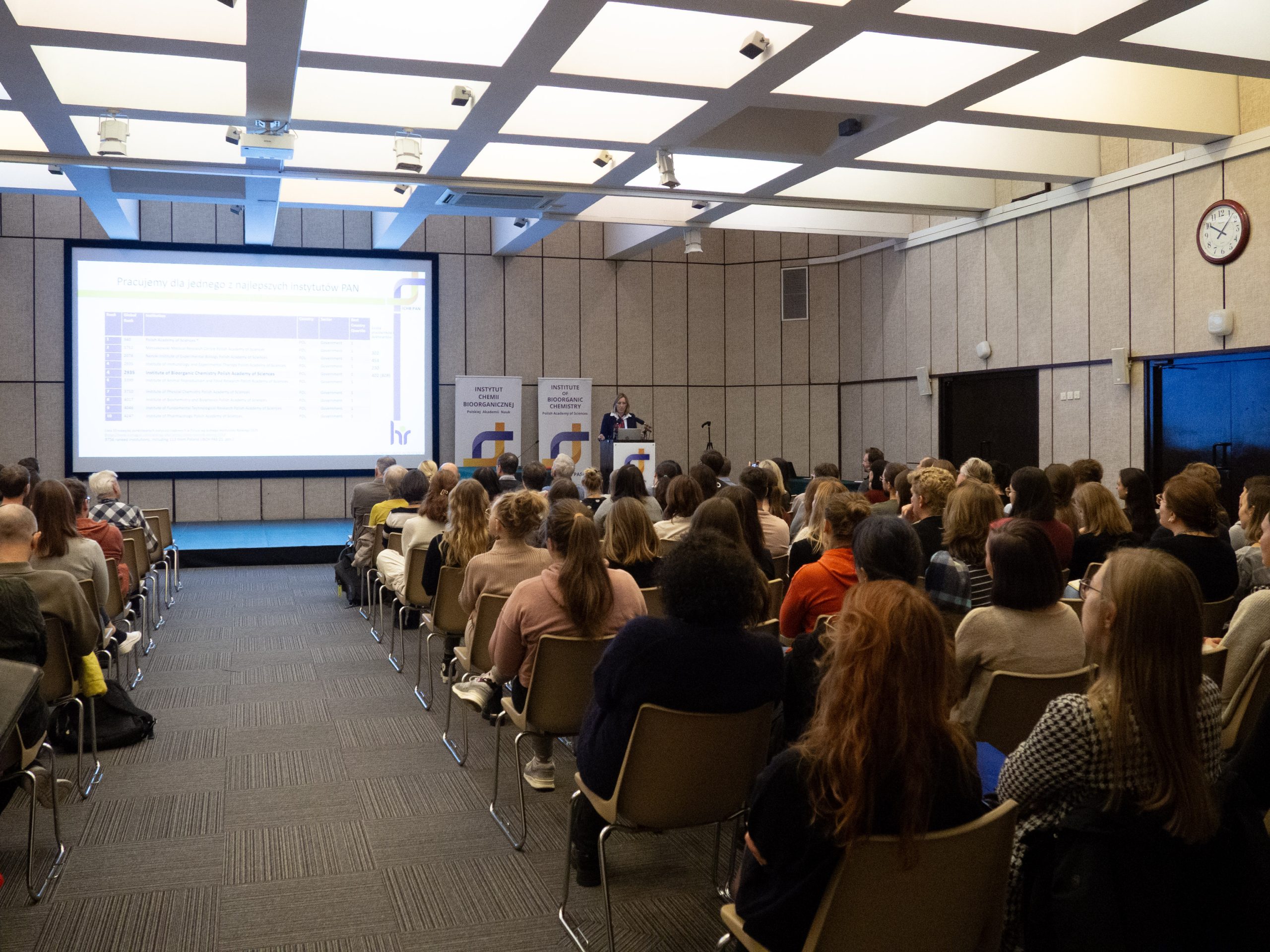 Director of the IBCH PAS, Dr. hab. Luiza Handschuh, presents information on the upcoming evaluation of the Institute&apos;s activities