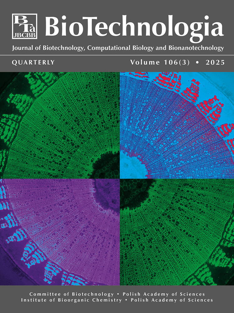 Okładka kwartalnik "Biotechnologia" - tom 94(1)Okładka kwartalnik "Biotechnologia" - tom 93(3)