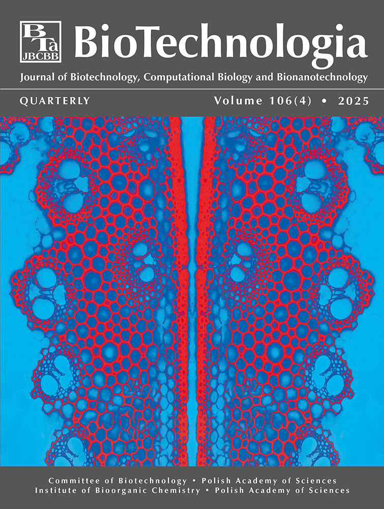 Okładka kwartalnik "Biotechnologia" - tom 94(1)Okładka kwartalnik "Biotechnologia" - tom 93(3)