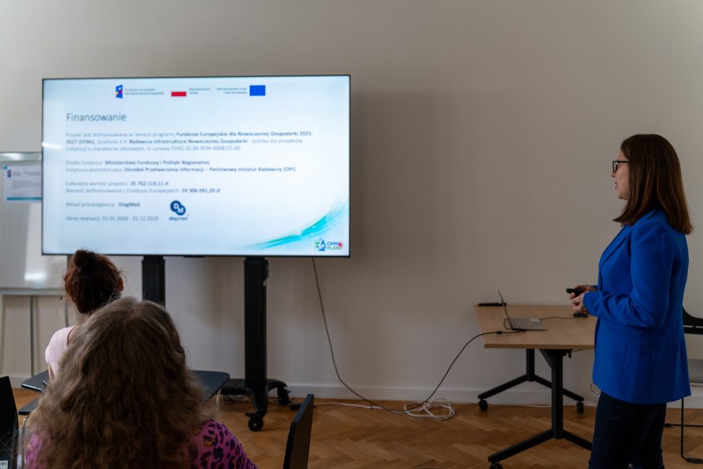 Photo of Dr. Anna Wojakowska during her presentation