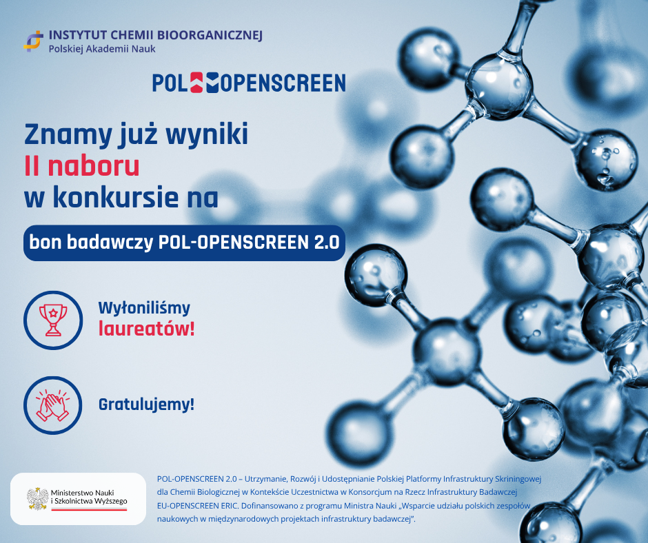  Grafika informująca o zakończeniu drugiego naboru na bon badawczy pol-openscreen 2.0.